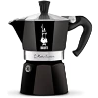 Bialetti Moka Express Cafetera Italiana Espresso- Aluminio- Negro- 1 taza